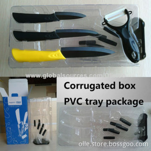 Ceramic Knife Set with Bamboo Block